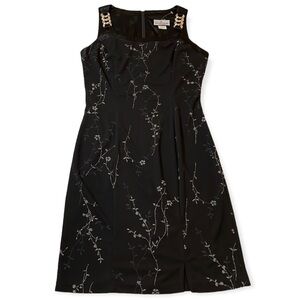 NWT Silver and Black formal 90s knee length dress